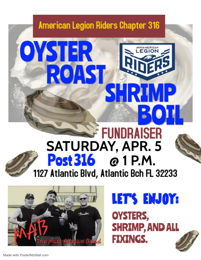 Copy of Oyster Roast Flyer – Made with PosterMyWall