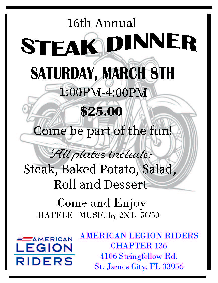 Chapter 136: ALR 16th Annual – Steak Roast Fundraiser